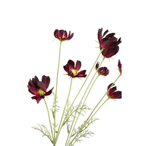 Gartenblume – Burgunderfarbenes Cosmos, Stoffblüten, Eisenmetall, S | PTMD