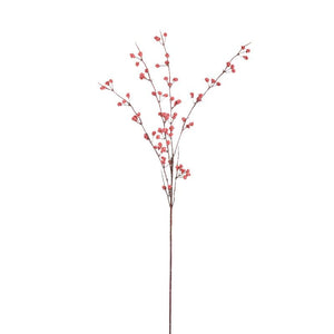 Artificial Branch – Light Pink Berries, Plastic Metal Core, Semi-Handmade Finish | PTMD