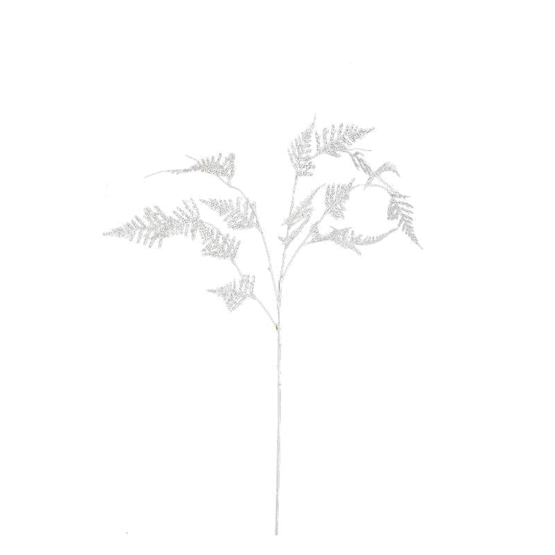Kunstpflanze - Creme Asparagus Farn Spray, Kunststoff, Eisenmetall | PTMD
