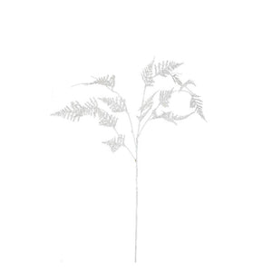 Kunstpflanze - Creme Asparagus Farn Spray, Kunststoff, Eisenmetall | PTMD
