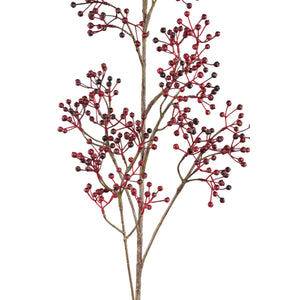 Artificial branch - Bordeaux berries, hanging arrangement, plastic processing | PTMD