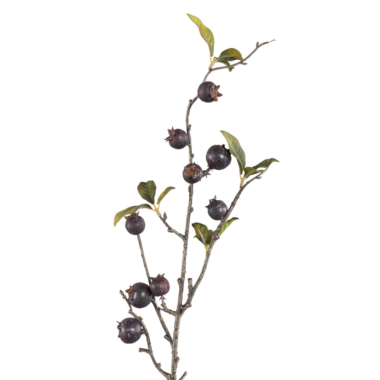 Kunstzweig – Grüne Weißdornbeeren, Kunststoff Material, Halbhandgefertigte Verarbeitung | PTMD