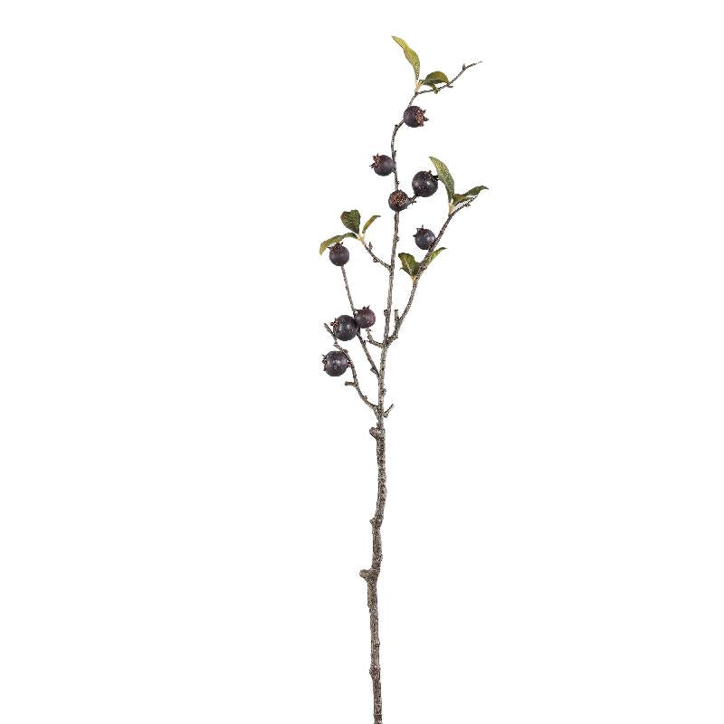 Kunstzweig – Grüne Weißdornbeeren, Kunststoff Material, Halbhandgefertigte Verarbeitung | PTMD