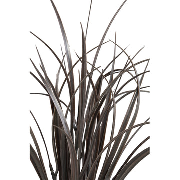 Blätterpflanze mit burgunderfarbener Dracaena, in Mooserde und aus Kunststoff | PTMD
