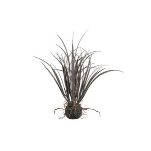 Blätterpflanze mit burgunderfarbener Dracaena, in Mooserde und aus Kunststoff | PTMD