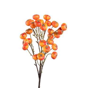 Kunstzweig – Orange Beeren, Kunststoff Material, Beschichtete Oberfläche | PTMD