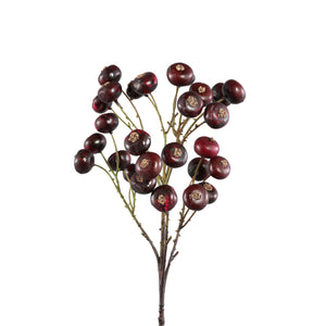 Kunstzweig – Bordeaux Beeren, Beeren Zweig, Kunststoff Verarbeitung | PTMD