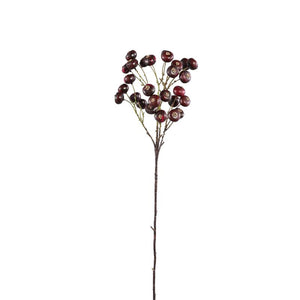 Kunstzweig – Bordeaux Beeren, Beeren Zweig, Kunststoff Verarbeitung | PTMD