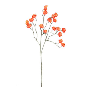 Kunstzweig – Orange Lampionblüten, Zweig Arrangement, Kunststoff Verarbeitung | PTMD