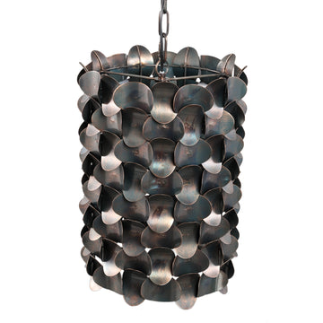 Iron hanging lamp with black finish and circular shape – Jaye | PTMD