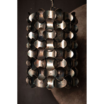 Iron hanging lamp with black finish and circular shape – Jaye | PTMD