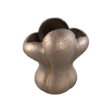 Vase – bronze-colored design, French lily motif, ceramic surface, S – Mellie | PTMD