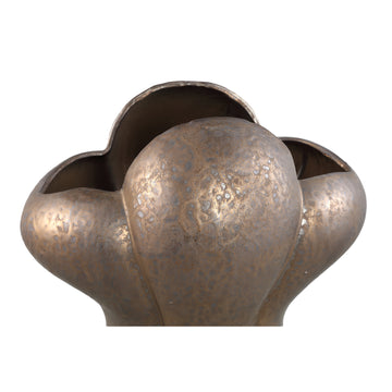 Vase – bronze-colored design, French lily motif, ceramic surface, S – Mellie | PTMD