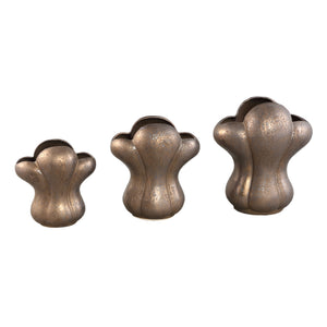 Vase – bronze-colored design, French lily motif, ceramic surface, M – Mellie | PTMD