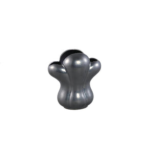Vase - black color scheme, French lily motif, ceramic surface, S - Mellie | PTMD