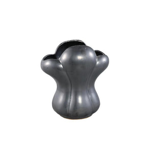 Vase – black color scheme, French lily motif, ceramic surface, M – Mellie | PTMD