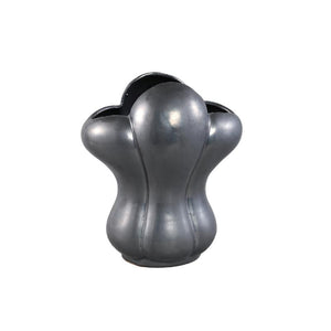 Vase – black color design, French lily motif, ceramic surface, L – Mellie | PTMD