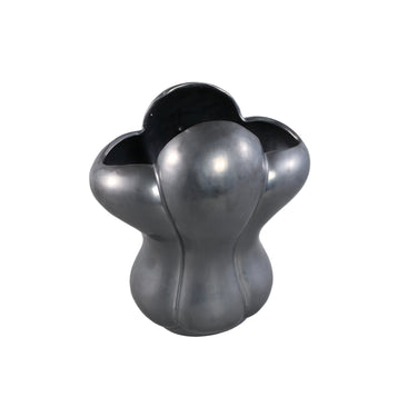 Vase – schwarze Farbgestaltung, französisches Lilienmotiv, keramische Oberfläche, M – Mellie | PTMD