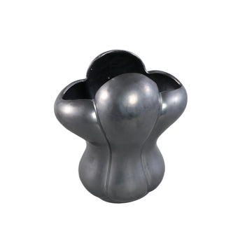 Vase – black color scheme, French lily motif, ceramic surface, M – Mellie | PTMD