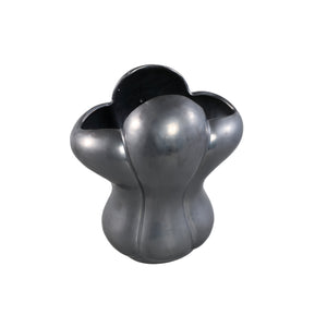 Vase – black color design, French lily motif, ceramic surface, L – Mellie | PTMD