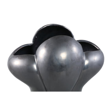 Vase – black color scheme, French lily motif, ceramic surface, M – Mellie | PTMD