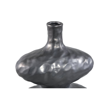 Vase – Ceramic Stoneware, Oval Design, Black, L – Chelsean | PTMD