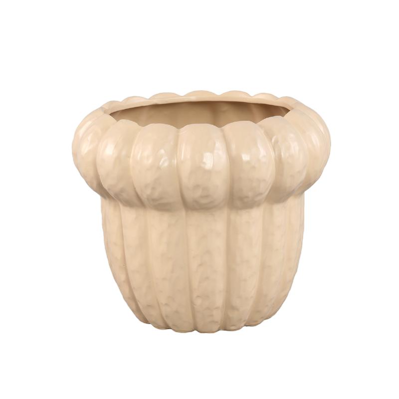 Topf – Runde Form, Keramik Material, Geripptes Design, XL – Samaran | PTMD
