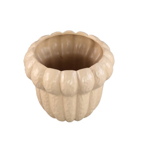 Flower pot – Cream surface, Round shape, Ceramic material, XXS – Samaran | PTMD