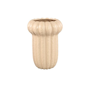 Vase – Runde Form, Keramik Material, Geripptes Design, L – Samaran | PTMD