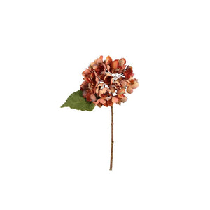 Hortensienblume - Rostfarbene Hortensienstängel, Stoff & Kunststoff, S | PTMD