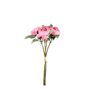 Pfingstrosenblume – Dunkelrosa Pfingstrosenbusch, Stoffmaterial, Elegantes Design, M | PTMD