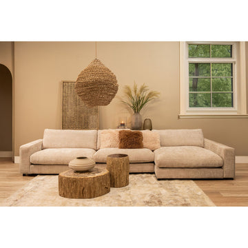 Kissen – Kunstfell, Weiche Haptik, Rechteckige Form, Beige, M – Rexx | PTMD
