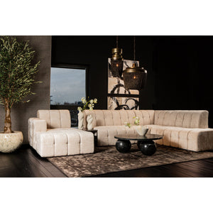 Corner Sofa – Corner Element Design, Fabric Cover, Left-Hand Version – Palermo | PTMD