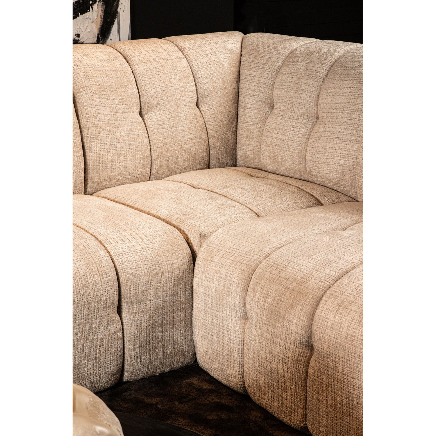 Corner Sofa – Corner Element Design, Fabric Cover, Left-Hand Version – Palermo | PTMD