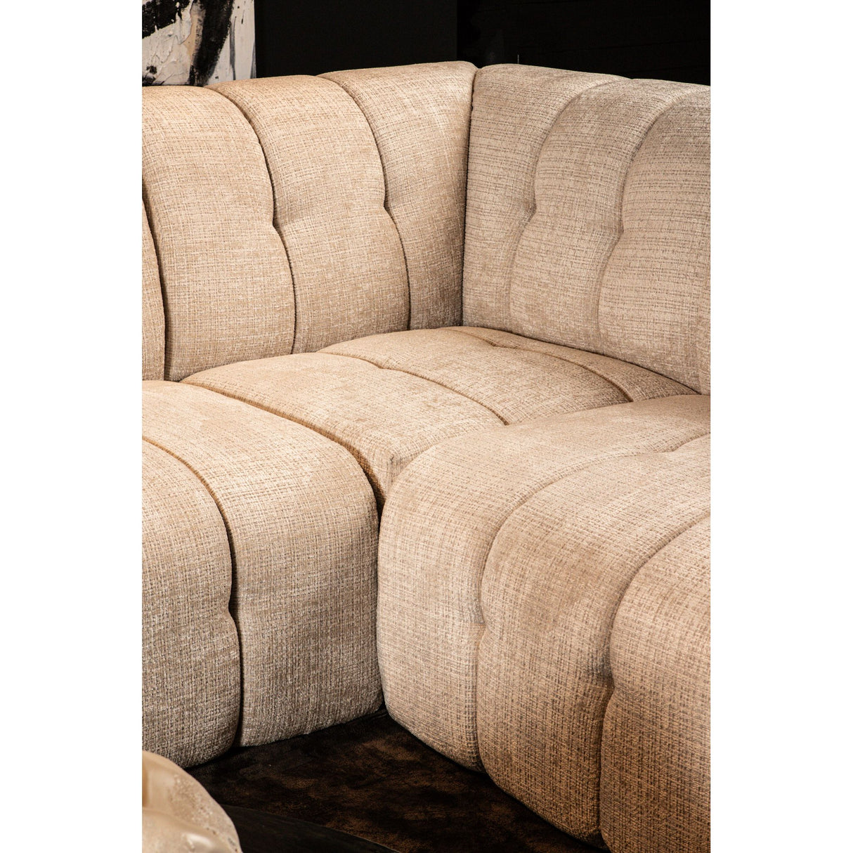 Corner Sofa – Corner Element Design, Fabric Cover, Left-Hand Version – Palermo | PTMD