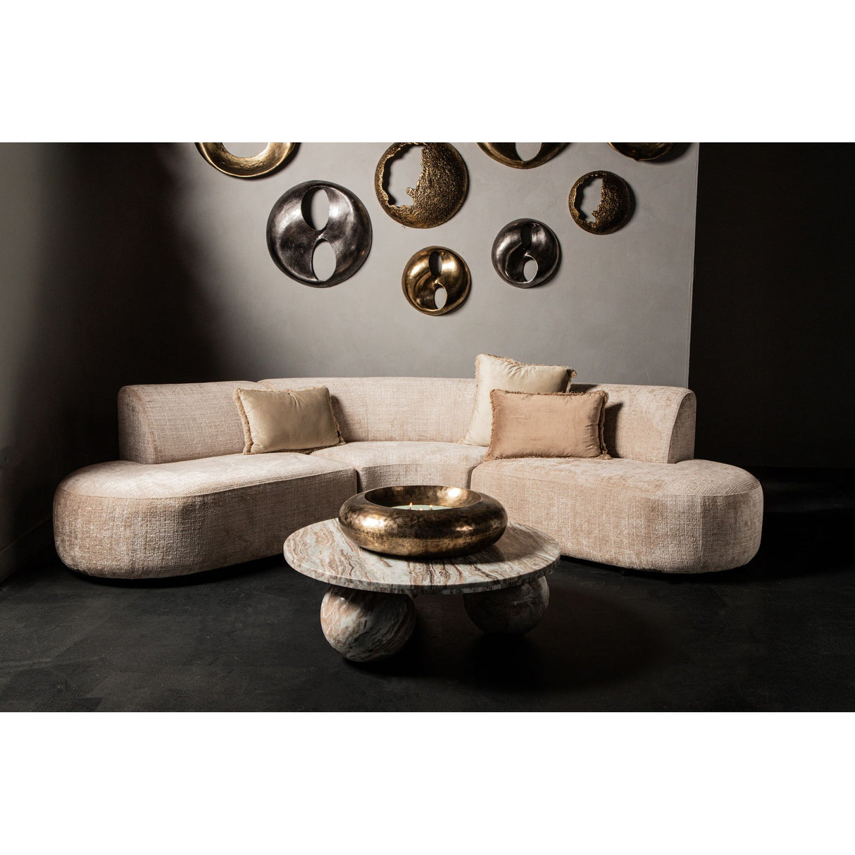 Sofa – Fabric Upholstery, Straight Design, Comfort Padding – Catania | PTMD
