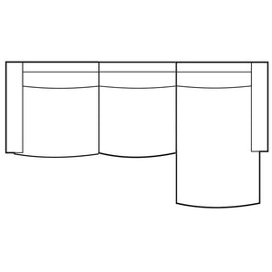 Sofa – Zweisitzer Modul, Chaiselongue Rechts, Modulelement – Palermo | PTMD