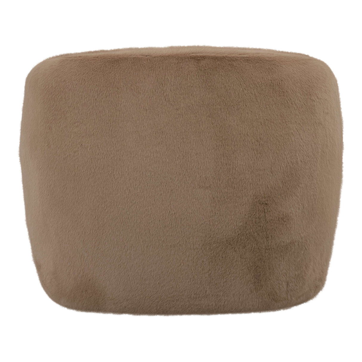 Armchair – Faux Fur Fabric Upholstery, Mocha Finish, Padded Seat – Aphrodite | PTMD