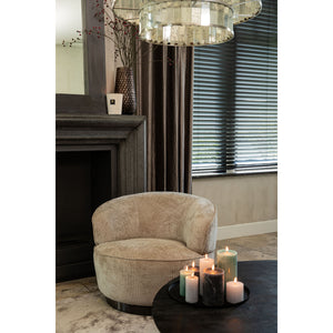 Armchair – Eden Fabric Upholstery, Beige Surface, Padded Seat – Filou | PTMD