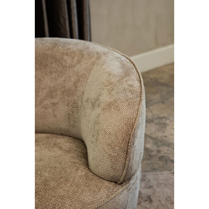 Armchair – Eden Fabric Upholstery, Beige Surface, Padded Seat – Filou | PTMD