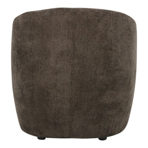 Armchair – Eden Fabric Upholstery, Brown Finish, Upholstered Seat – Grasa | PTMD