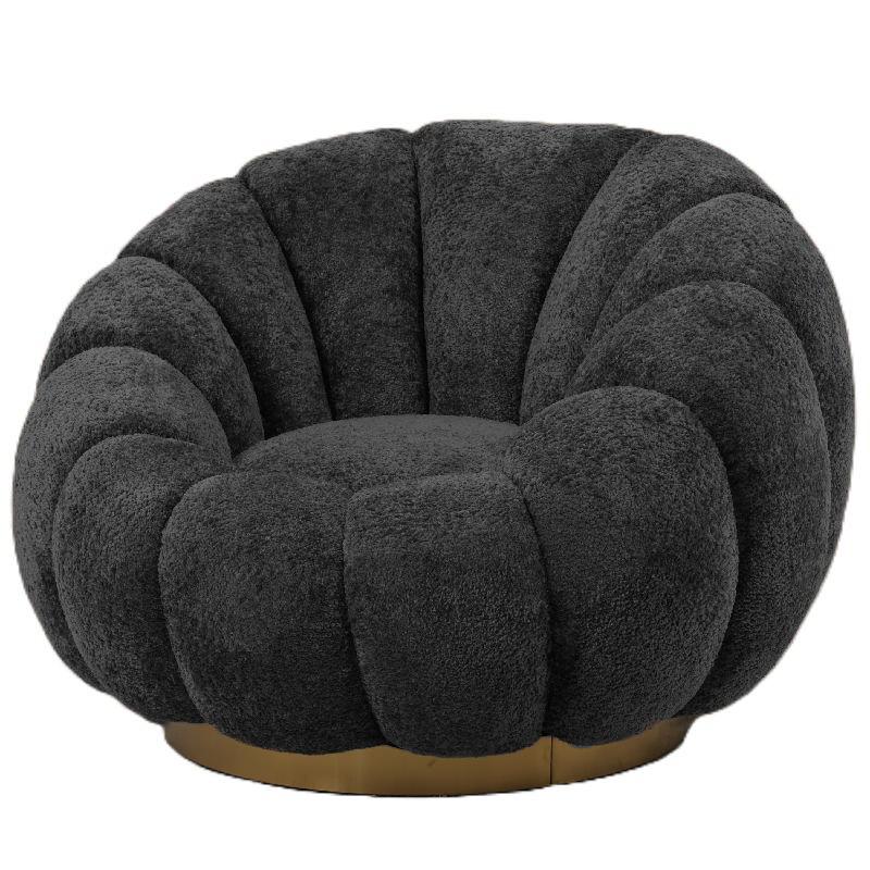 Sessel – Euphoria Stoffbezug, Anthrazit Oberfläche, Gold Metallgestell – Daisy | PTMD