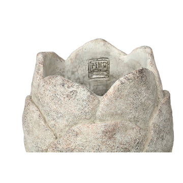 Flower Pot - Cement, Flower Shape, Textured Surface, Cream Color, XS – Flowi | PTMD