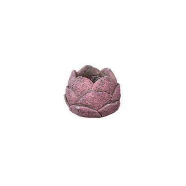 Flowerpot - Cement, Flower Shape, Structured Surface, Pink Color, XS – Flowi | PTMD