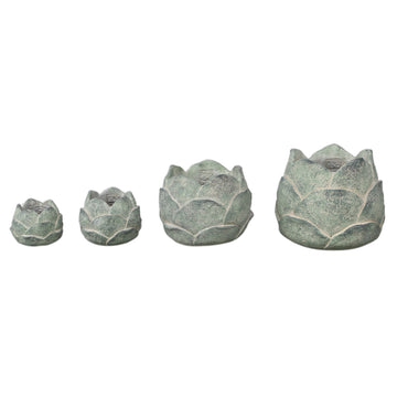 Flowerpot – Flower Shape Design, Smooth Surface, Green Color, M – Flowi | PTMD