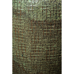 Pot – Ceramic Material, Square Pattern, Natural Blue, L – Lisie | PTMD