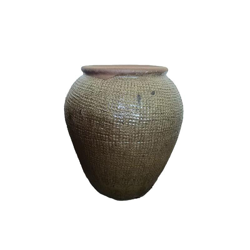 Pot – Ceramic Material, Square Pattern, Natural Blue, L – Lisie | PTMD