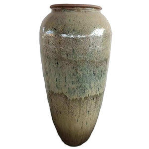 Pot - Ceramic Material, Smooth Surface, Natural Blue, Large Shape - Lisie | PTMD