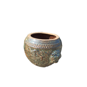 Pot – Ceramic Material, Dragon Pattern, Natural Blue – Lisie | PTMD