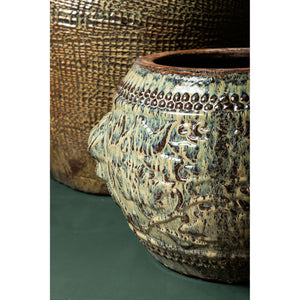 Pot – Ceramic Material, Dragon Pattern, Natural Blue – Lisie | PTMD